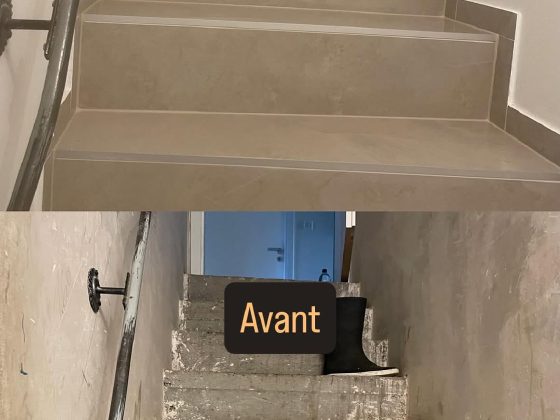 Escalier intérieur avant les travaux de rénovation